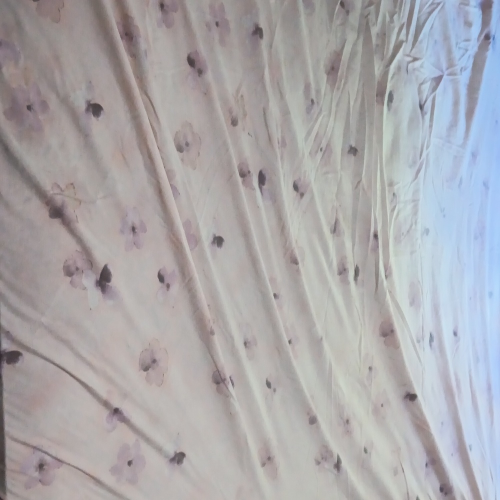 Antique 1970s Full size elastic bed sheet with 2 matching pillow cases.